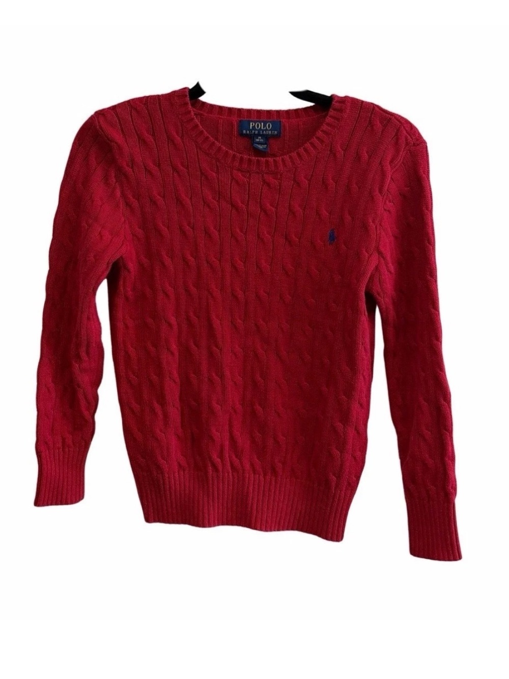 Polo by Ralph Lauren Boys Red Cable Knit Sweater
